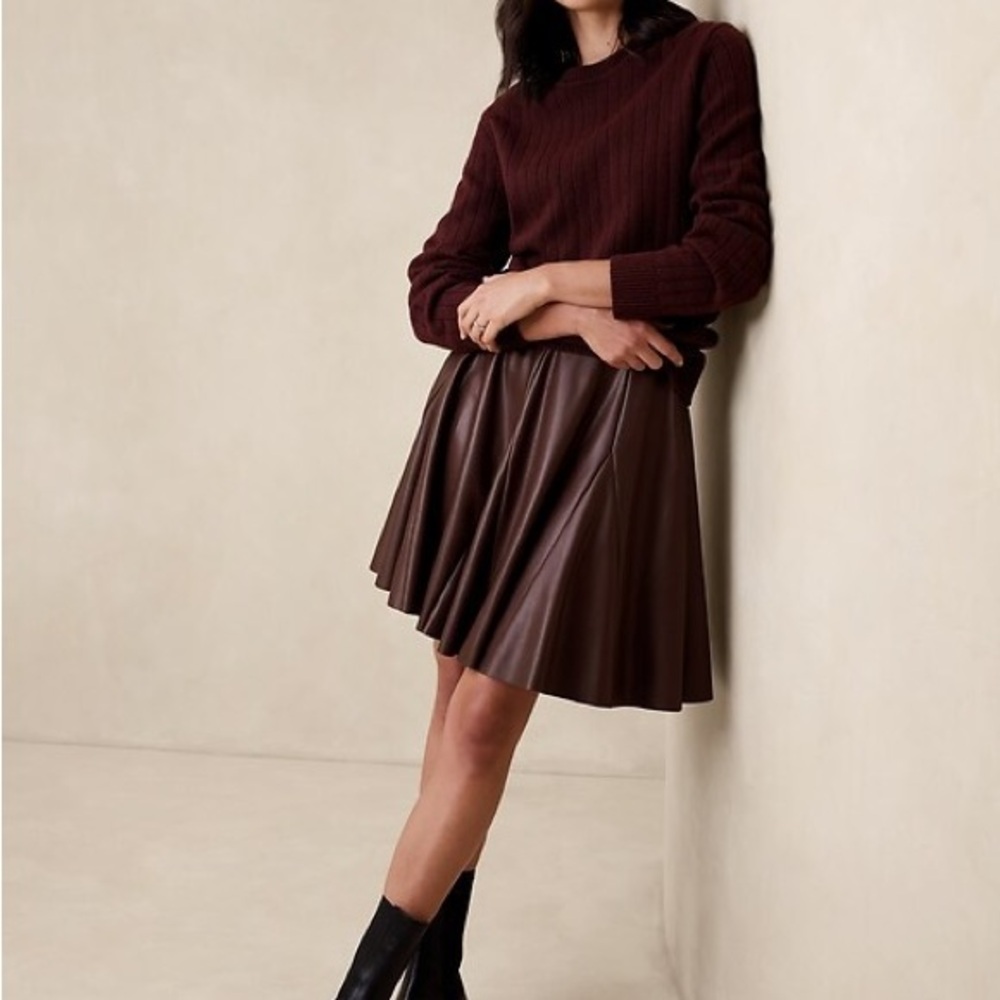 Banana Republic Brown Leather Skirt